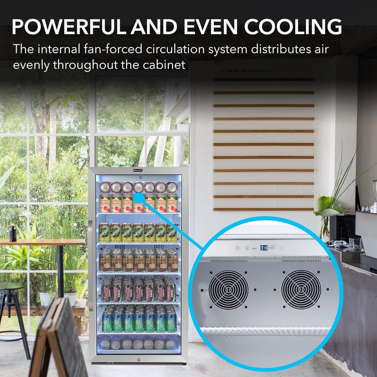 Whynter CBM-815WS 8.1 cu.ft. Commercial Beverage Refrigerator - Powerful and even cooling