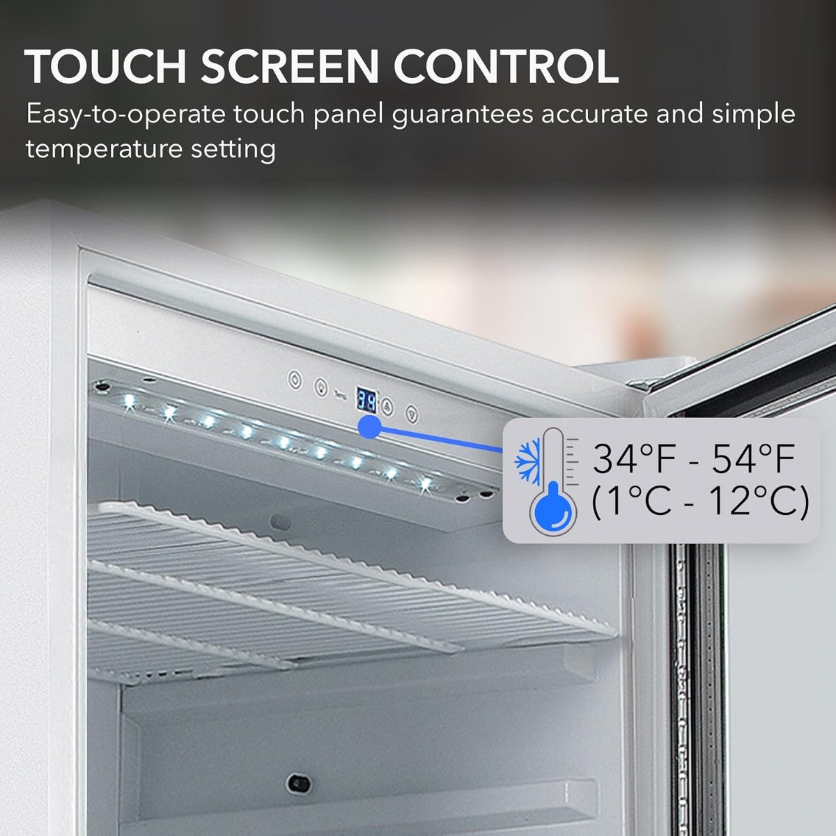 Whynter CBM-815WS 8.1 cu.ft. Commercial Beverage Refrigerator - Touch screen control