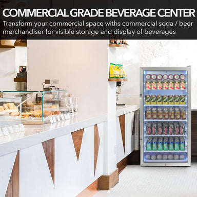 Whynter CBM-815WS 8.1 cu.ft. Commercial Beverage Refrigerator - Visible Storage and Display of Beverages