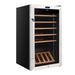 Whynter FWC-341TS 34-Bottle Freestanding Wine Refrigerator - front left view empty fridge closed door