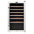 Whynter FWC-341TS 34-Bottle Freestanding Wine Refrigerator - front view empty fridge closed door