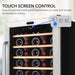 Whynter FWC-341TS 34-Bottle Freestanding Wine Refrigerator - touch screen control shown