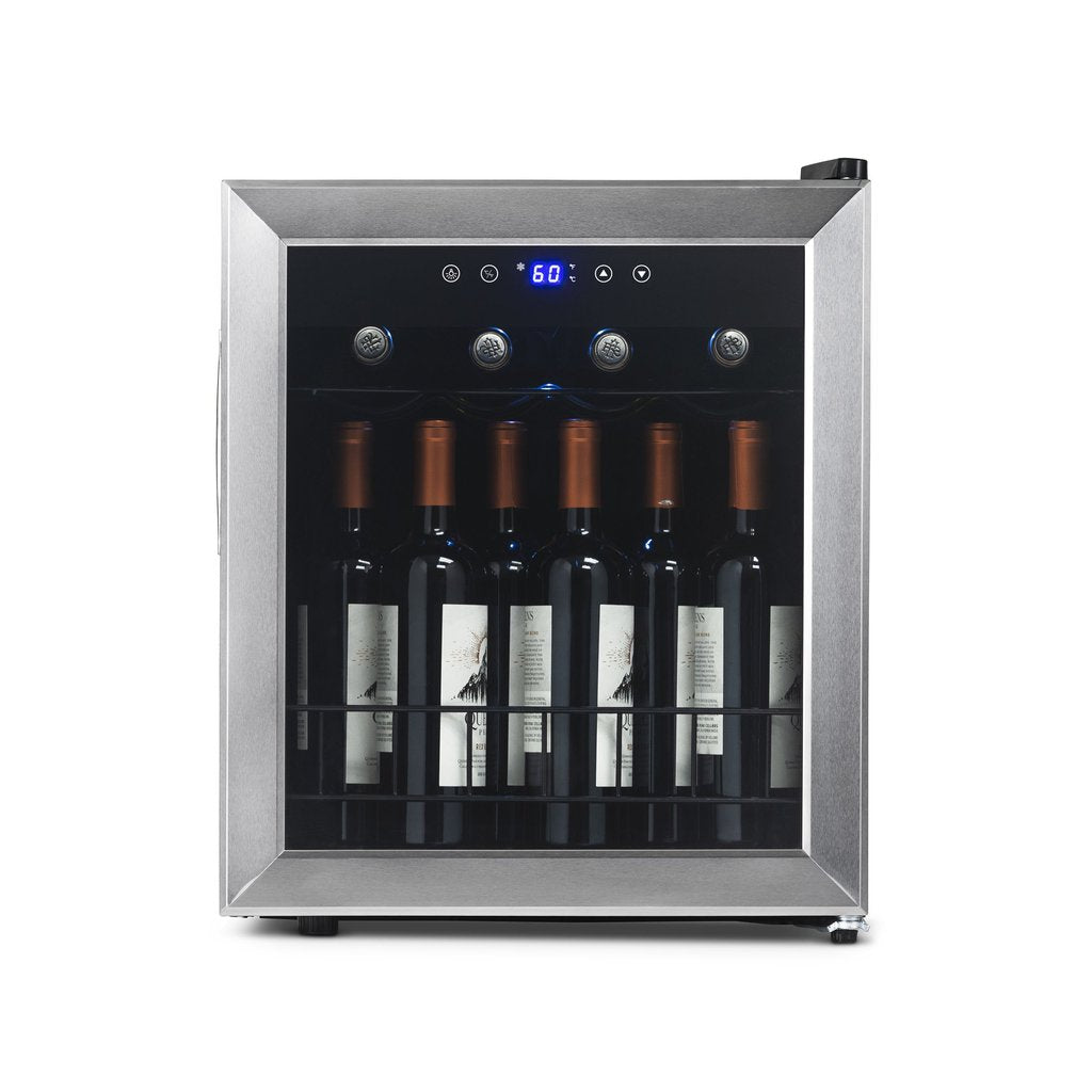 NewAir Freestanding 16 Bottle Compressor Wine Fridge in Stainless Steel