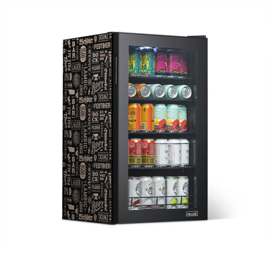 Newair “Beers of the World” Custom Designed Freestanding 126 Can Beer Fridge with SplitShelf™