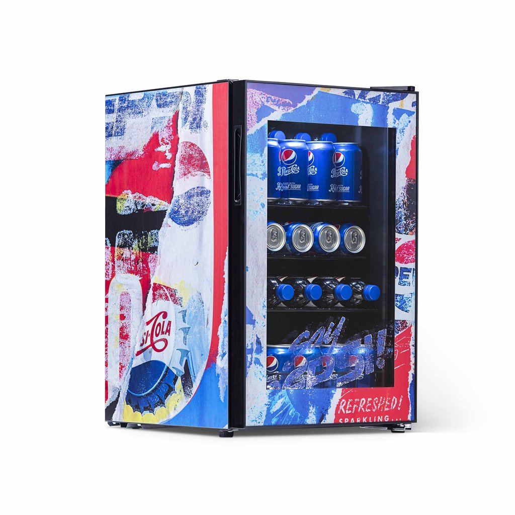 Pepsi 90 Can "Pepsi Rewind" Freestanding Beverage Fridge