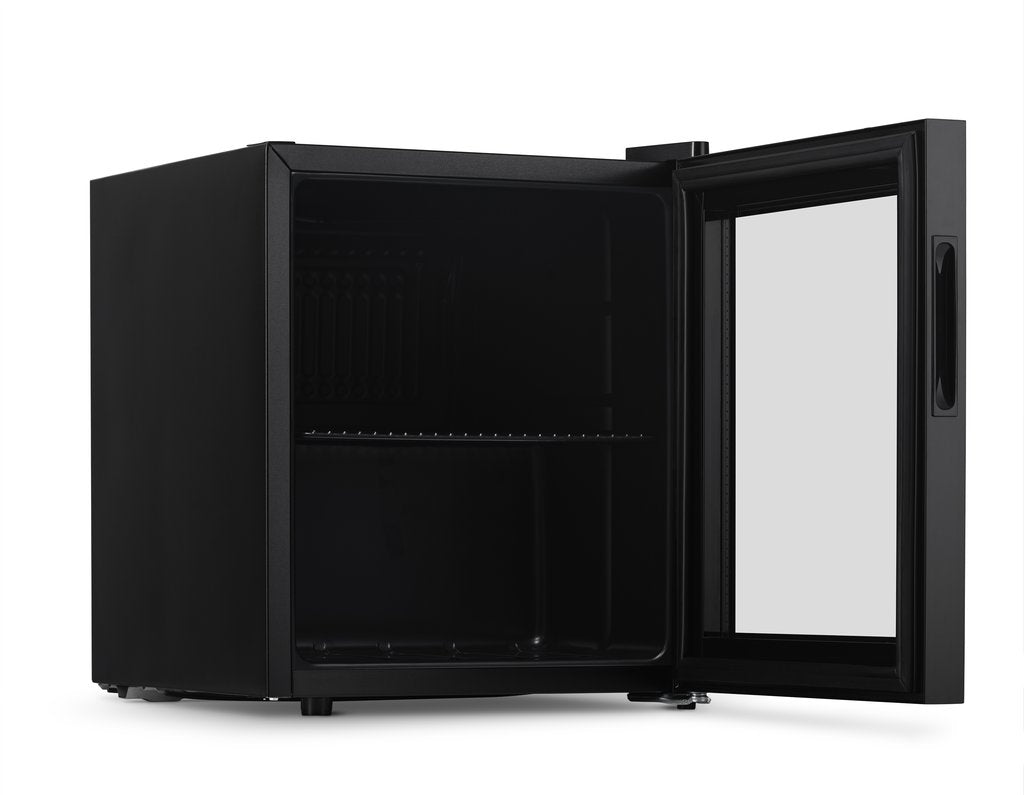 NewAir 60 Can Beverage Fridge with Glass Door, Small Freestanding Mini Fridge in Black