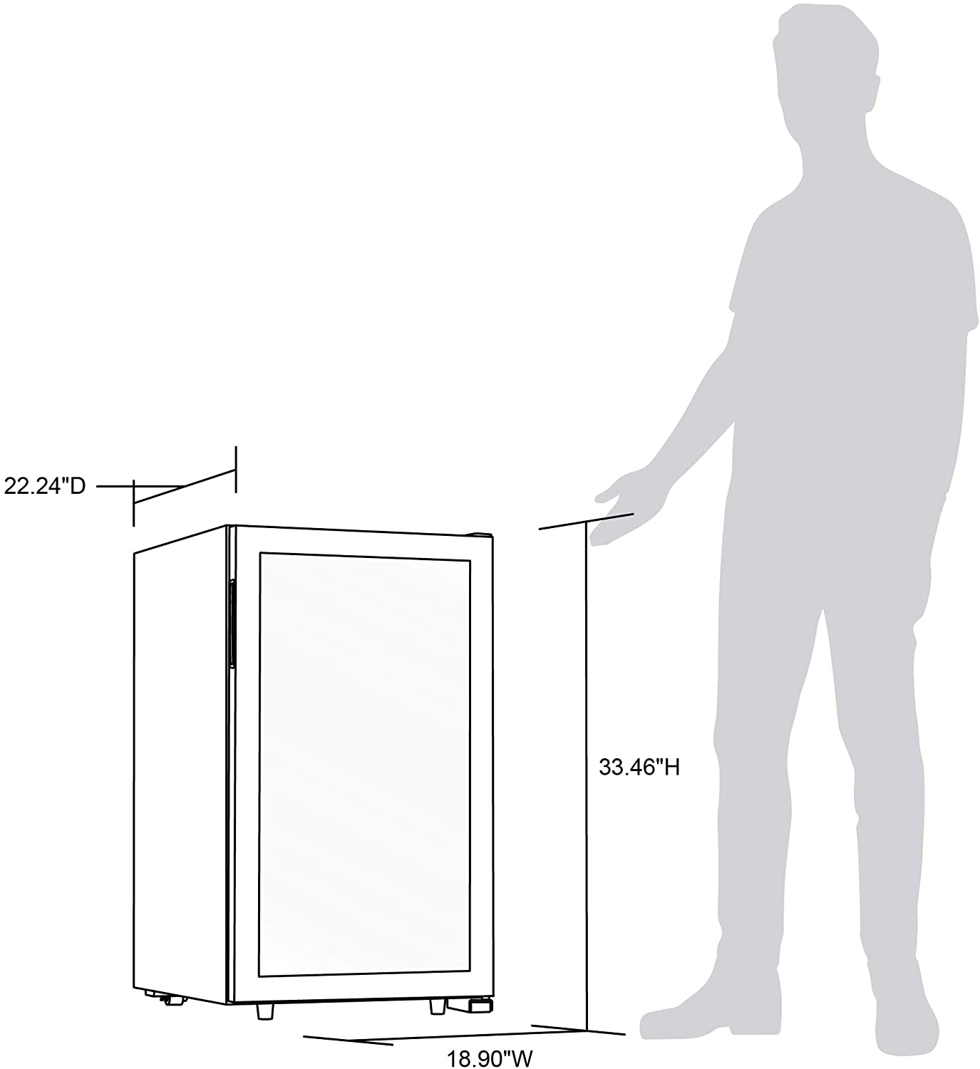 NewAir Freestanding 50 Bottle Wine Fridge in Stainless Steel