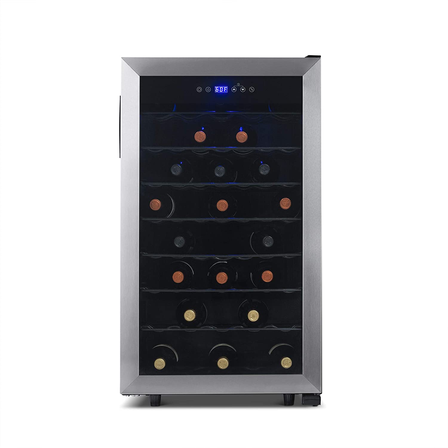 NewAir Freestanding 50 Bottle Wine Fridge in Stainless Steel