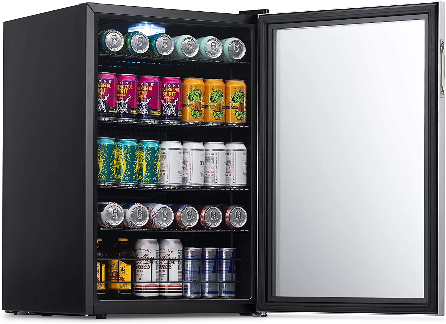 NewAir 160 Can Freestanding Beverage Fridge in Stainless Steel