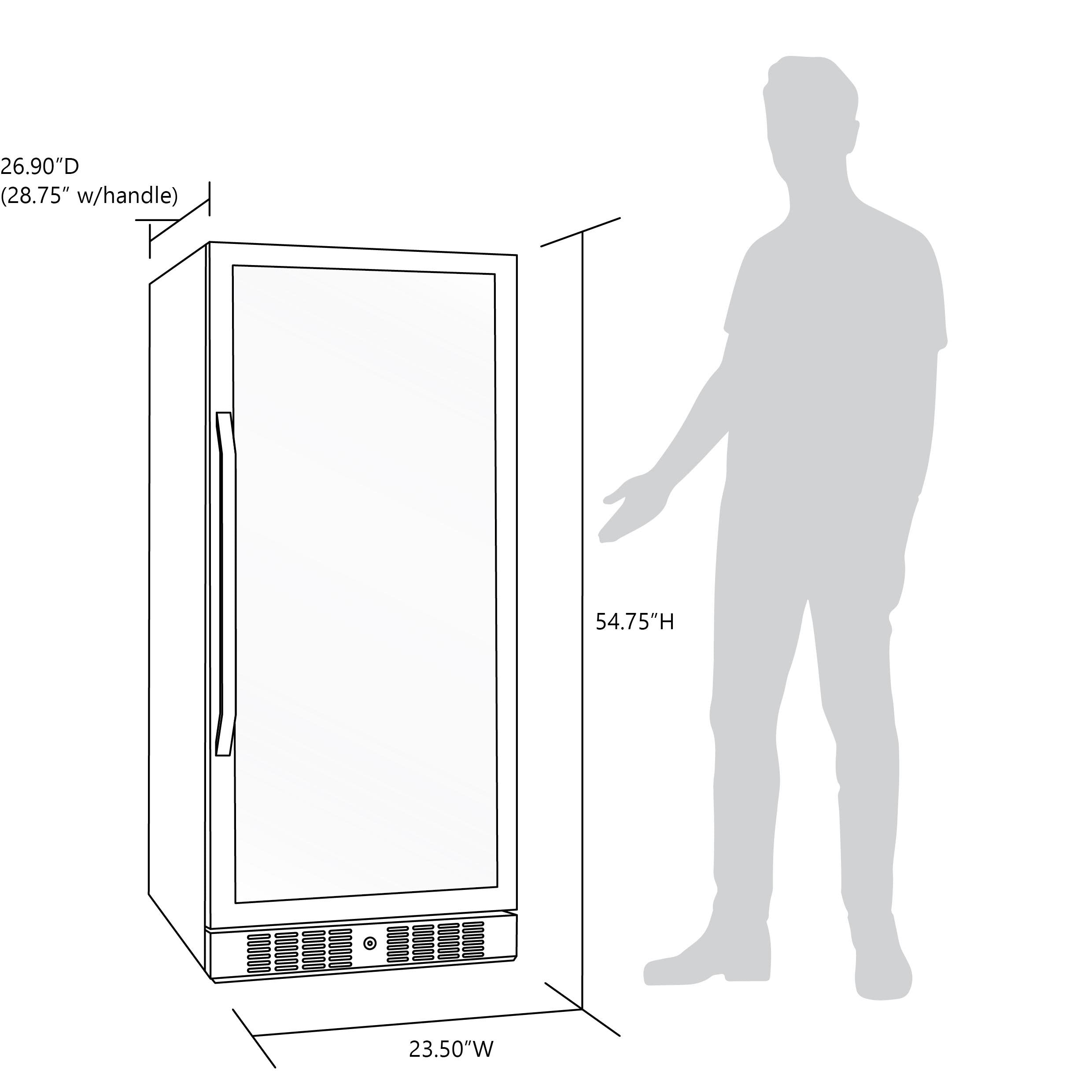 NewAir 27” Built-in 116 Bottle Dual Zone Compressor Wine Fridge