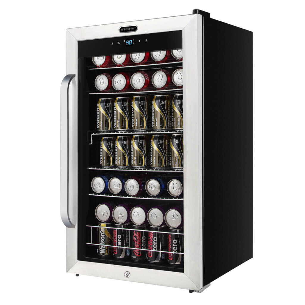Whynter Freestanding 121 Can Beverage Refrigerator with Digital Control and Internal Fan