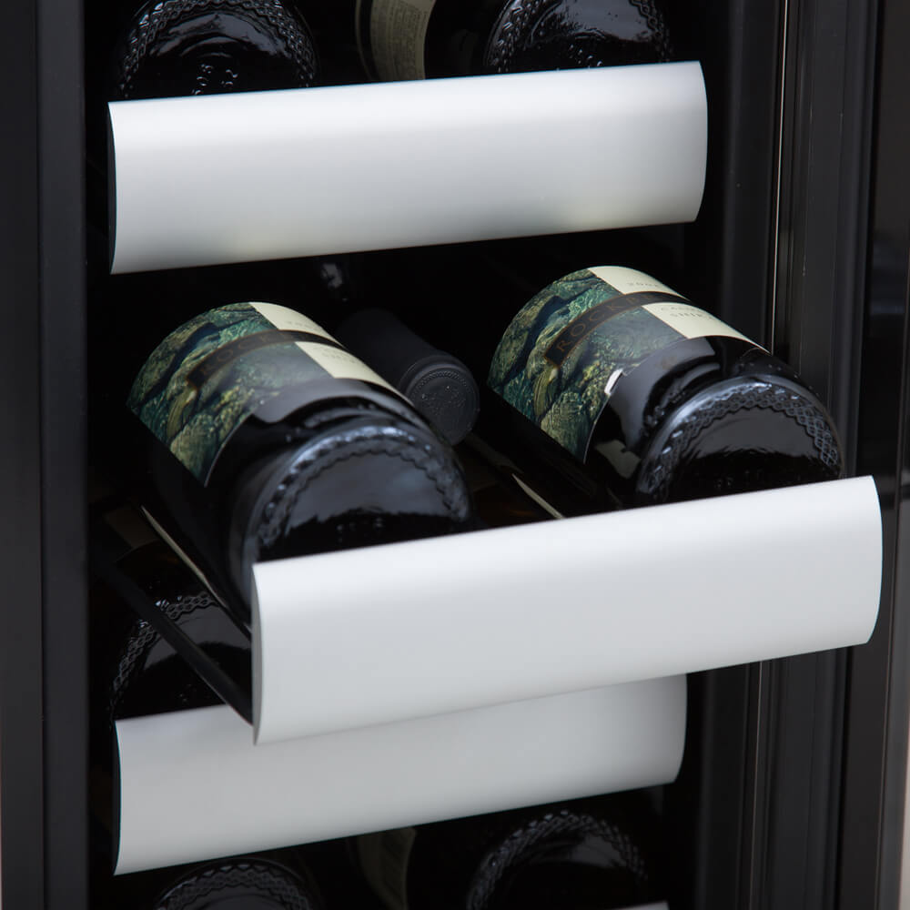 Whynter Elite 40 Bottle Seamless Stainless Steel Door Dual Zone Built-in Wine Refrigerator