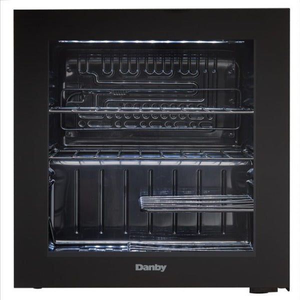 Danby 16 Bottle Wine Cooler Empty Front View Black