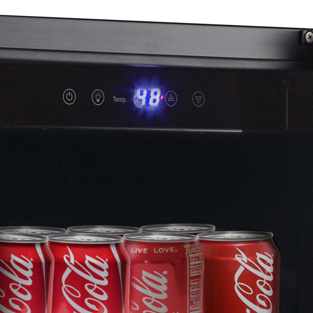 Whynter Built-in Black Glass 80-can capacity 3.4 cu ft. Beverage Refrigerator