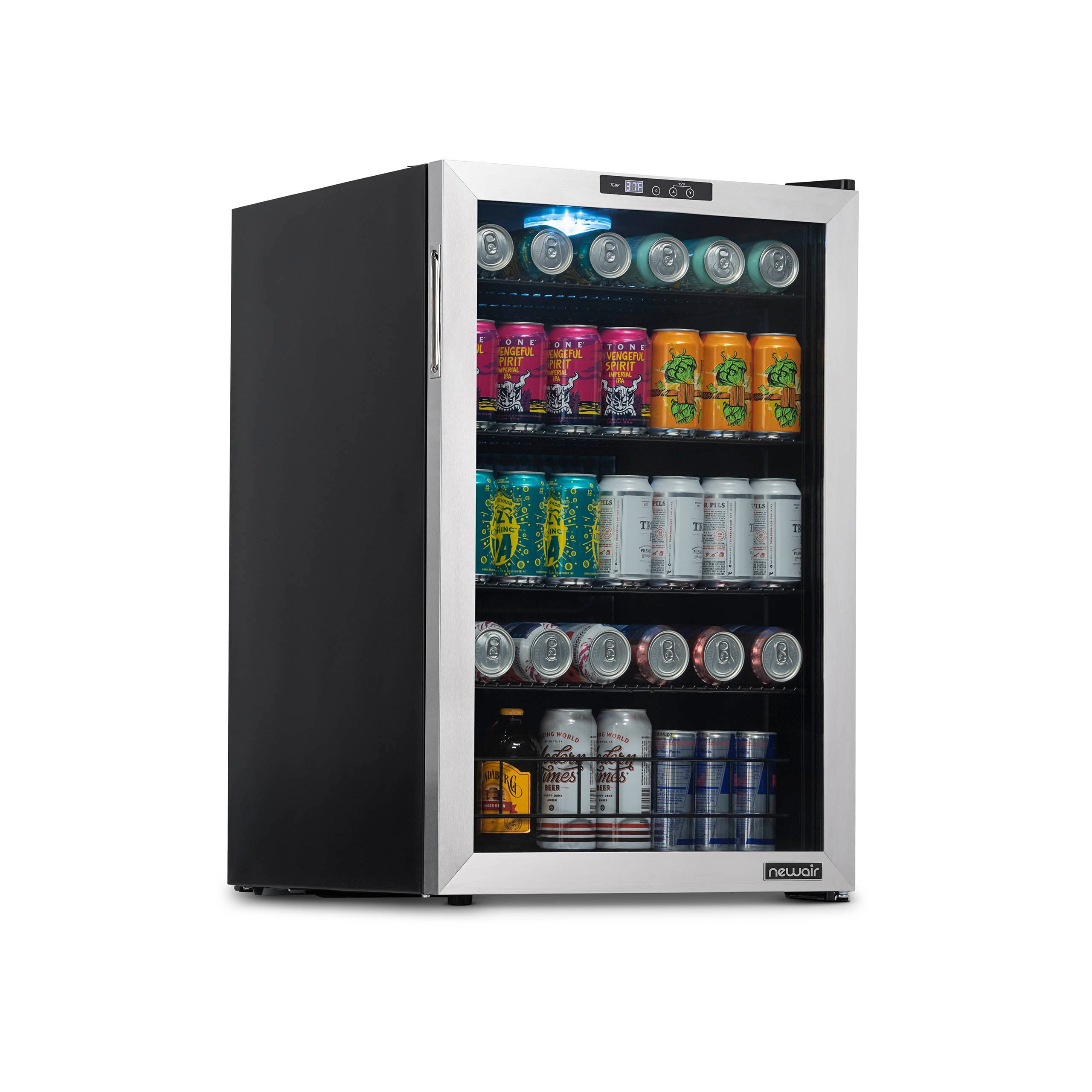 NewAir 160 Can Freestanding Beverage Fridge in Stainless Steel