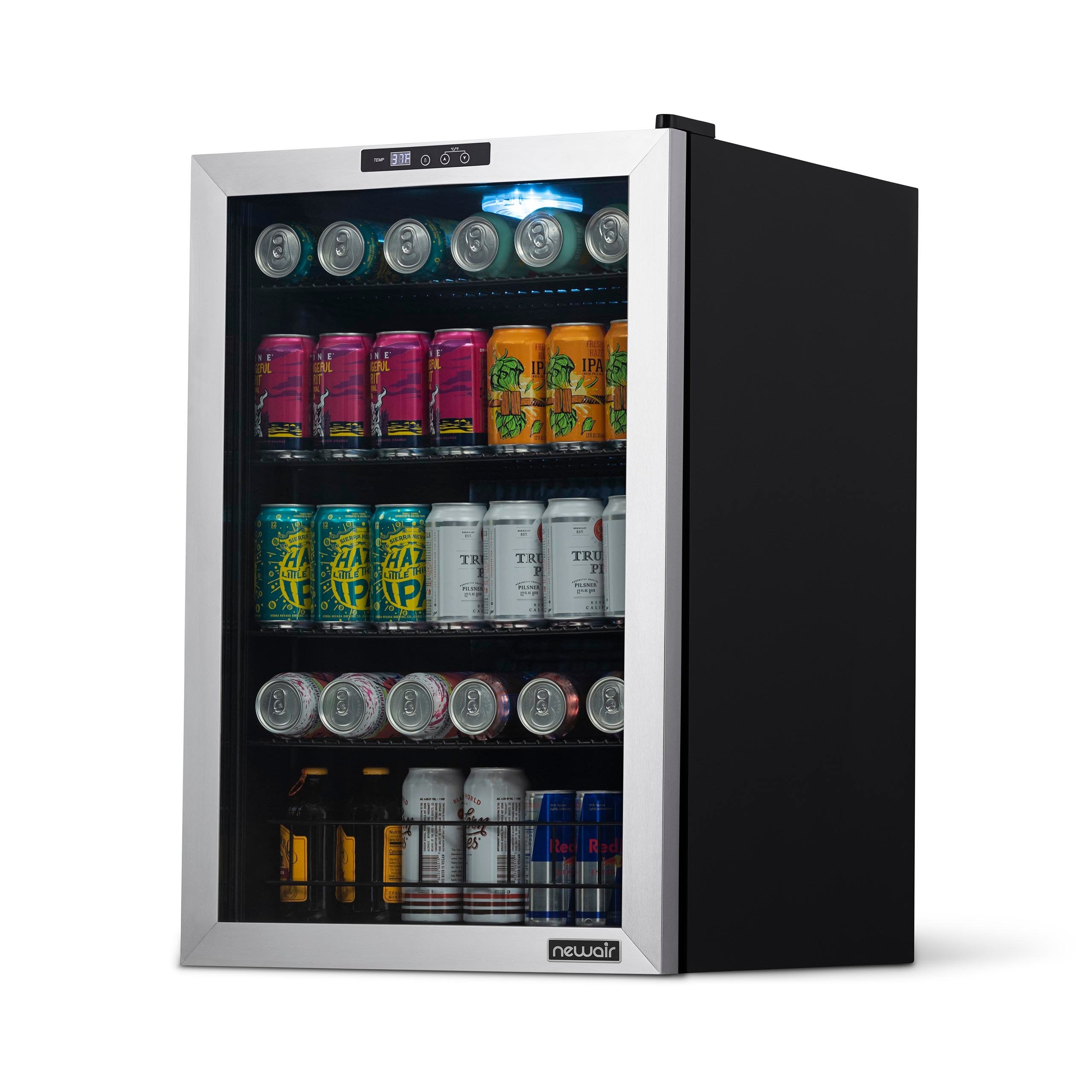 NewAir 160 Can Freestanding Beverage Fridge in Stainless Steel