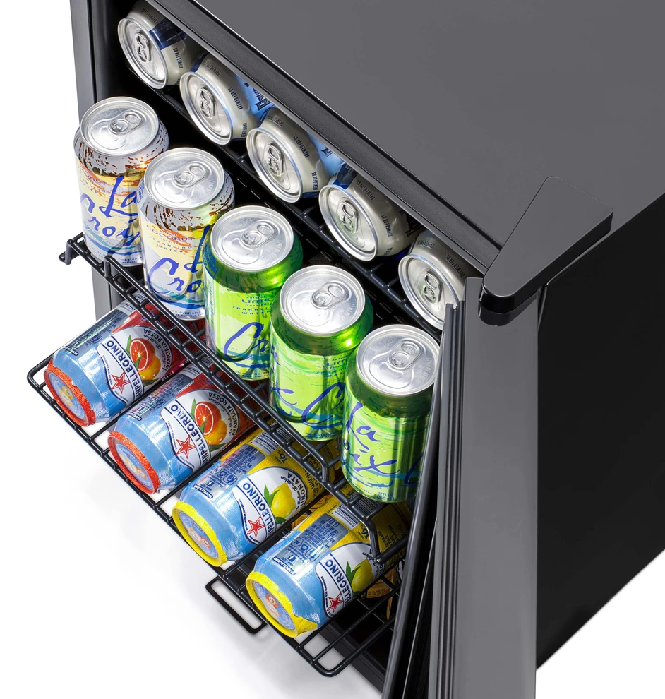 NewAir 90-Can Freestanding Beverage Fridge in Onyx Black