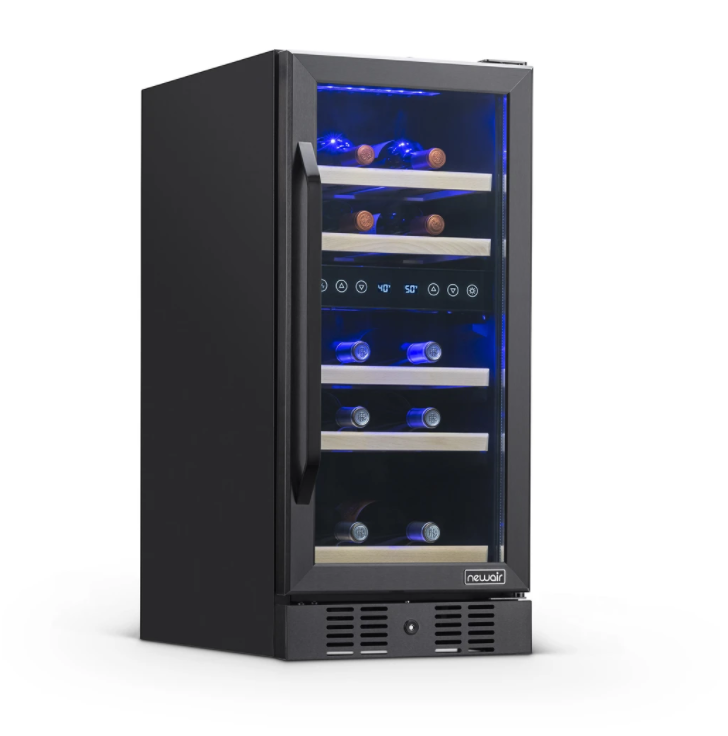 Built in dual online zone wine fridge