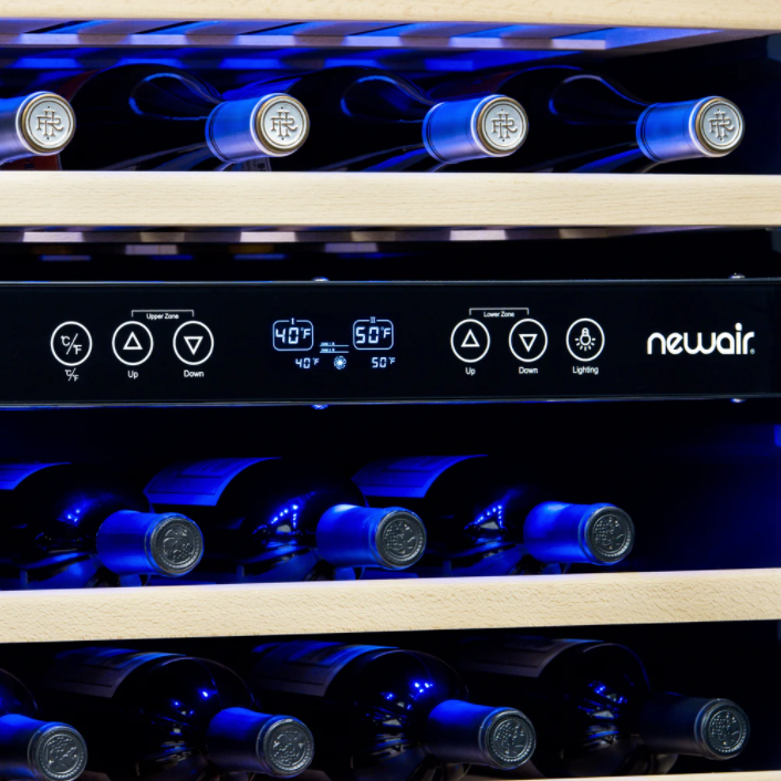 NewAir 24” Built-in 46 Bottle Dual Zone Compressor Wine Fridge