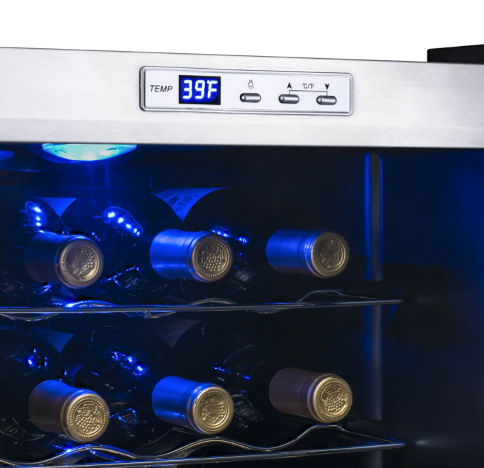 NewAir Freestanding 27 Bottle Compressor Wine Fridge