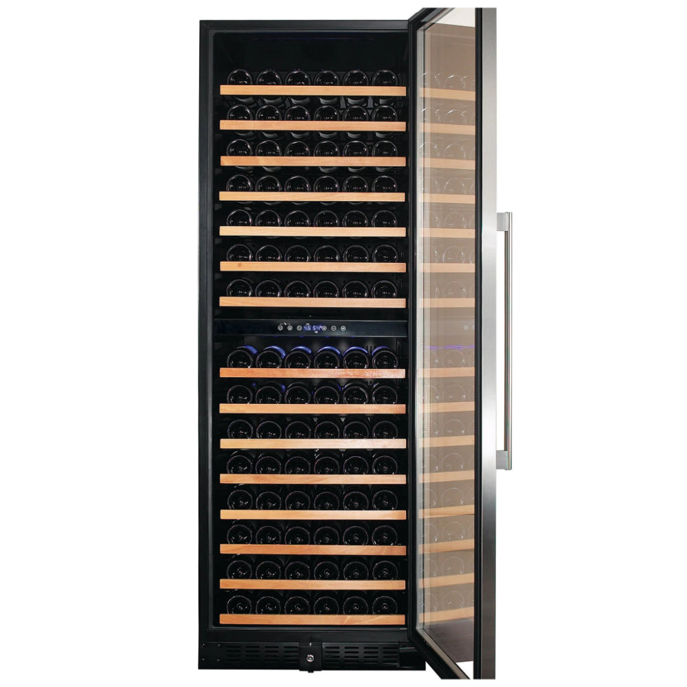 Smith-and-Hanks-166-bottle-Wine-Refrigerator-dual-zone-RW428DR-Stainless-Steel-front-open_1280x2048_37423a2a-4dd9-4e5f-97b2-c38ab84de891