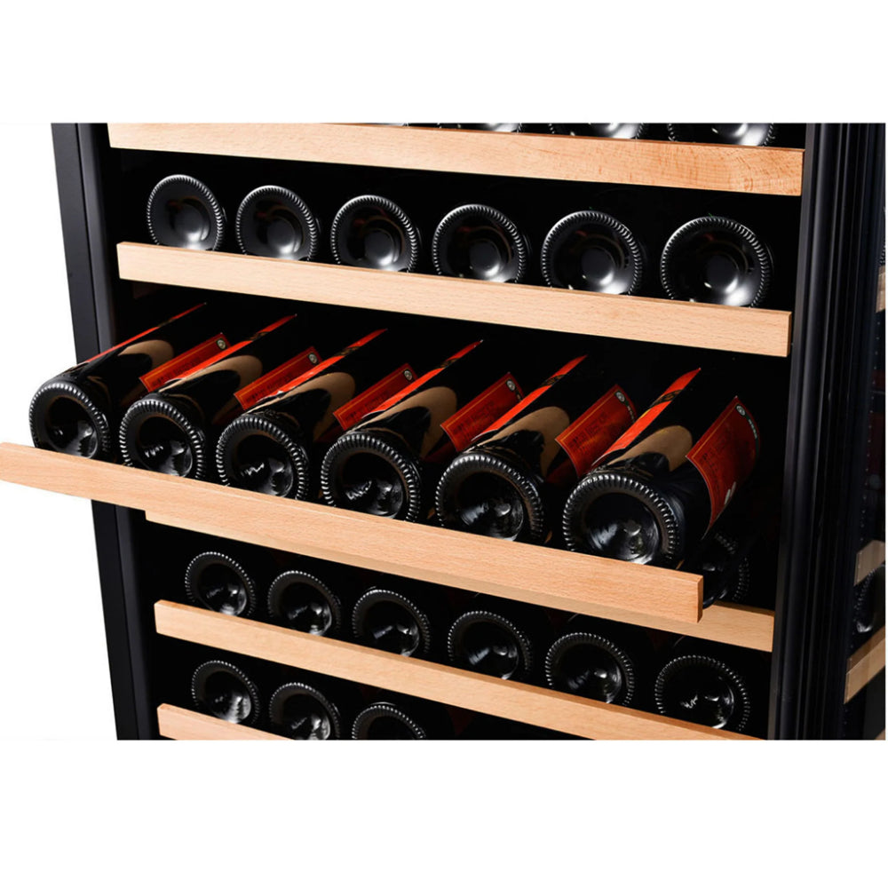 Smith-and-Hanks-166-bottle-Wine-Refrigerator-dual-zone-RW428DRG-modern-black-glass-shelf-out_2048x2048_0ff26051-ae8c-43ee-bd75-bb07f8a3c07e
