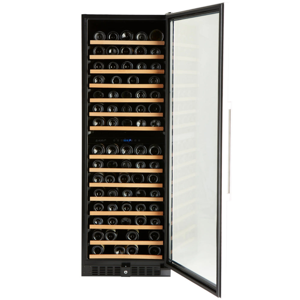 Smith-and-Hanks-166-bottle-wine-refrigerator-dual-zone-RW428DRE-premium-seamless-stainless-steel-open_1280x2048_4e0a8bd9-ee70-49cd-82e5-82caac2a28a3