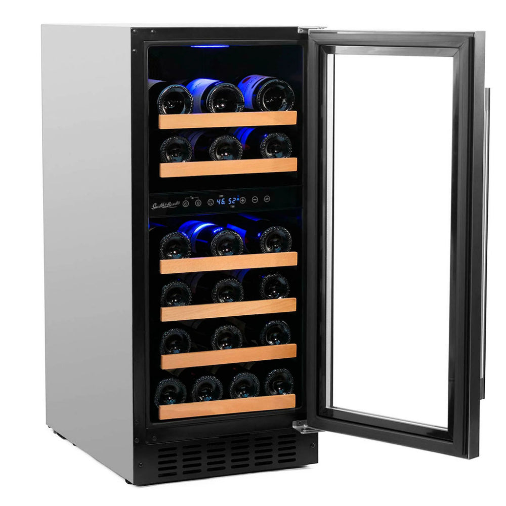 Smith-and-Hanks-32-bottle-Wine-Cooler-dual-zone-RW88DR-Stainless-Steel-angle-open_2048x2048_20888156-5bac-464f-ad8d-b4f1acd8ebac
