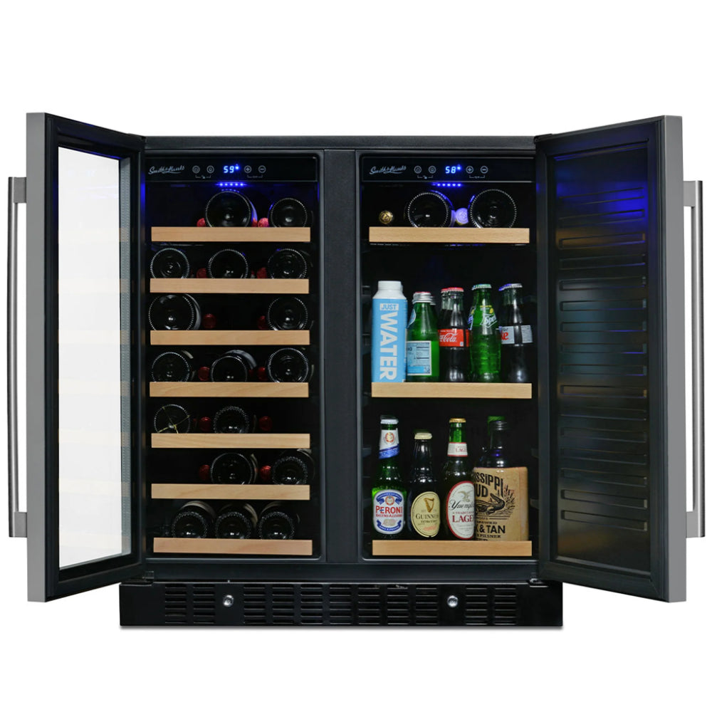 Smith-and-Hanks-wine-and-beverage-cooler-dual-zone-BEV176SD-Stainless-Steel-doors-open_2048x2048_15fcfd26-ac73-44e2-bded-17fd114d59ce