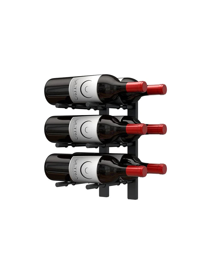 Ultra Wine Racks Horizontal Wall Rails 1FT Metal Wine Rack (3 to 9 Bottles)