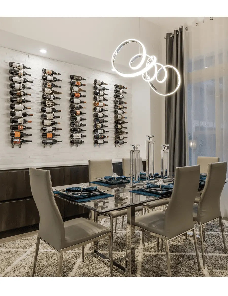 Ultra Wine Racks Horizontal Wall Rails - 1FT Metal Wine Rack (3 to 9 Bottles)