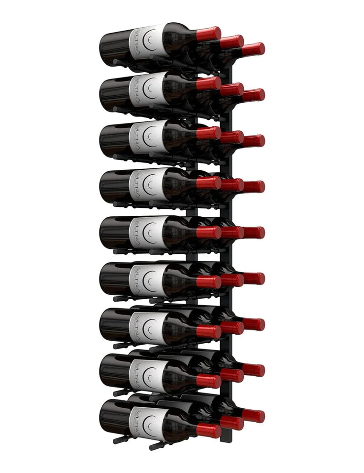 Ultra Wine Racks Horizontal Wall Rails - 3FT Metal Wine Rack (9 to 27 Bottles)