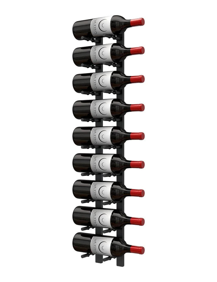 Ultra Wine Racks Horizontal Wall Rails - 3FT Metal Wine Rack (9 to 27 Bottles)