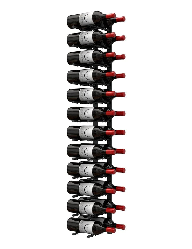 Ultra Wine Racks Horizontal Wall Rails - 4FT Metal Wine Rack (12 to 36 Bottles)