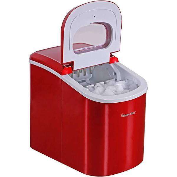 Magic Chef MCIM22R Portable Ice Cube Maker - 9.5" - RED,MCIM22R