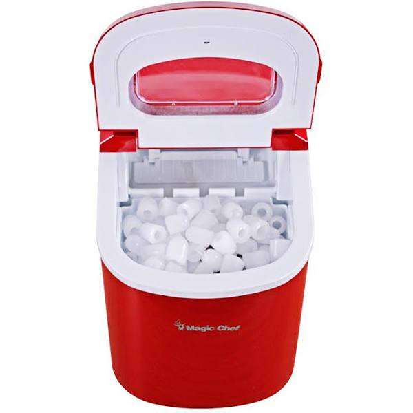 Magic Chef MCIM22R Portable Ice Cube Maker - 9.5" - RED,MCIM22R