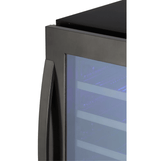 Silhouette 24" Wide 48 Bottle Single Zone Black Stainless Steel Wine Refrigerator,SSWC056D1B-S