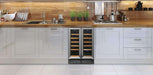 Smith & Hanks 40 Bottle Dual Zone Built-In or Free Standing Wine Cooler - RW116D,RW116D