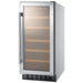 Summit Appliance 15 in. 23-Bottle Built-in Wine Cooler, ADA Height, ALWC15CSS,ALWC15CSS