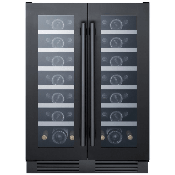 Summit Appliance 42 Bottle Dual Zone Wine Cellar, Black SWC24GKS,SWC24GKS